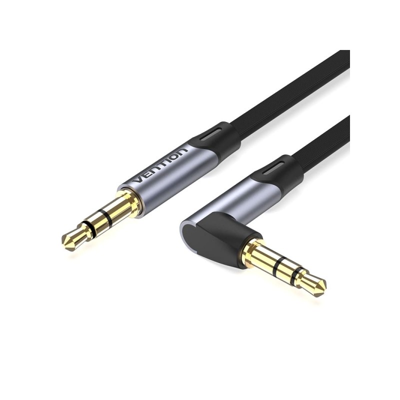 Cavo stereo Vention da Jack 3.5 maschio a Jack 3.5 maschio - 0.5 m - Piatto - Angolato - Colore grigio