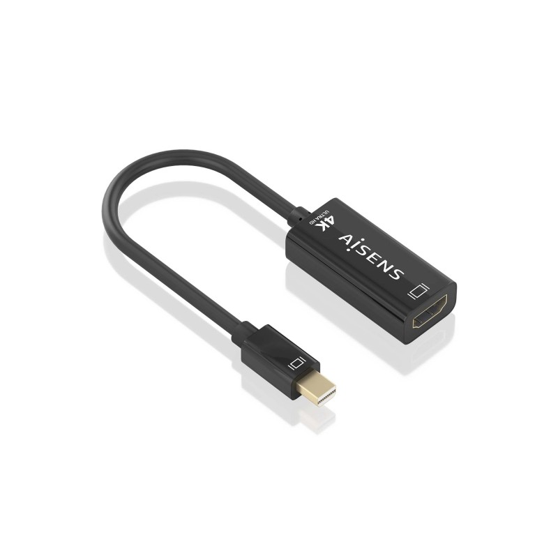 Convertitore Aisens MINI DP a HDMI 4K@60HZ - MINI DP/M-HDMI/H - 15 cm - Colore nero