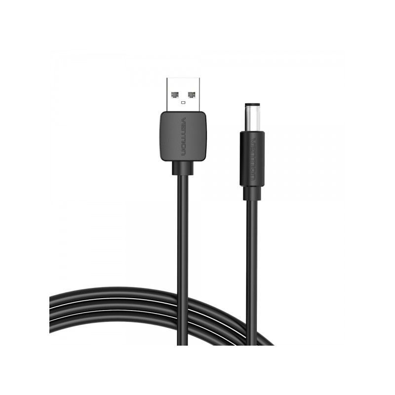 Vention Cavo di alimentazione da USB-A maschio a DC 5.5 mm - 1.5 m - Nero - Colore nero