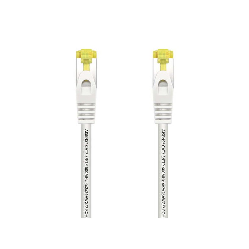 Cavo di rete Aisens Cavo patch RJ45 LSZH Cat.7 600 MHz S/FTP PIMF AWG26 - 25 cm - Colore bianco