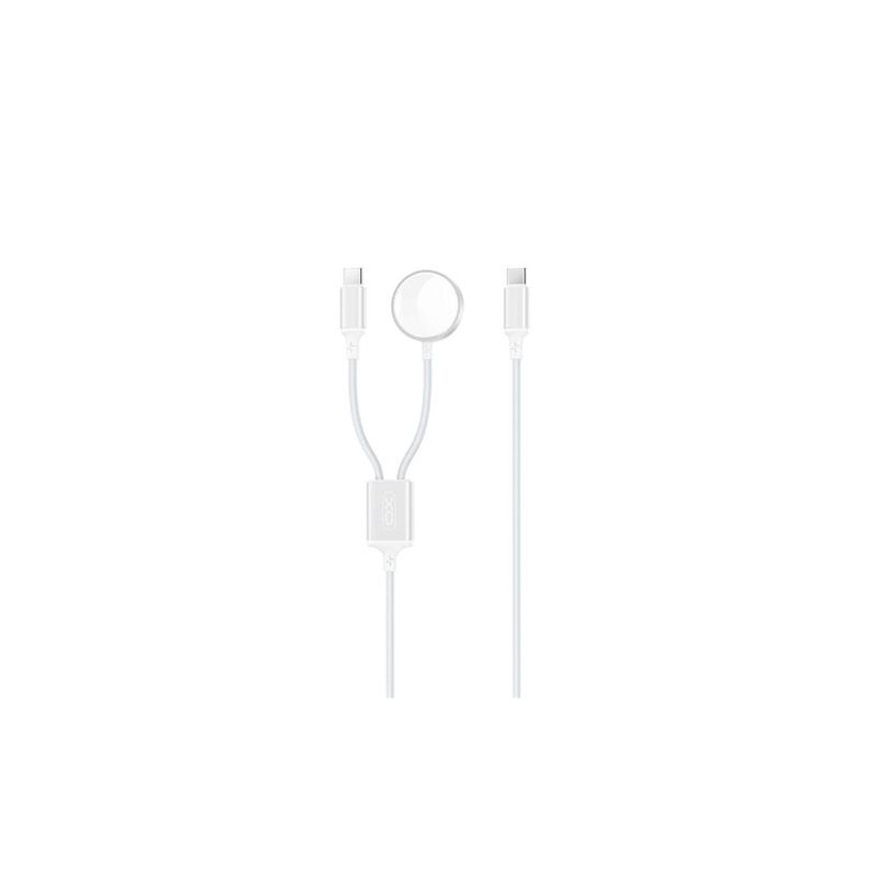 XO Cavo USB 2 in 1 - 60W - Tipo C + ricarica magnetica Apple Watch - 1 metro - Bianco - 1 metro