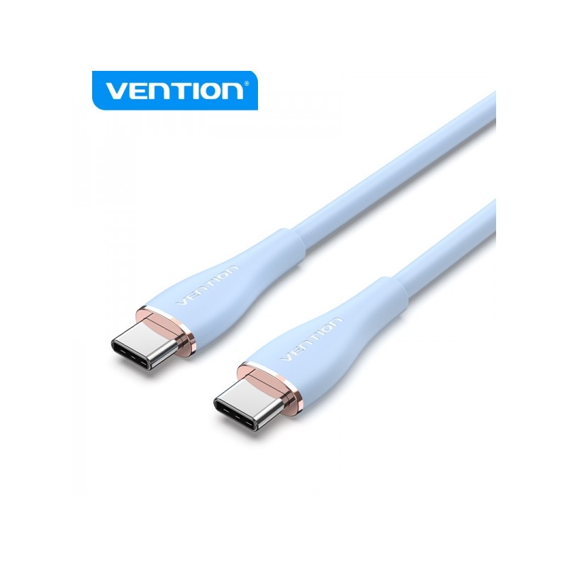 Vention Cavo da USB-C maschio a USB-C maschio - 1 m - 5A 100W 480Mbps - Silicone blu