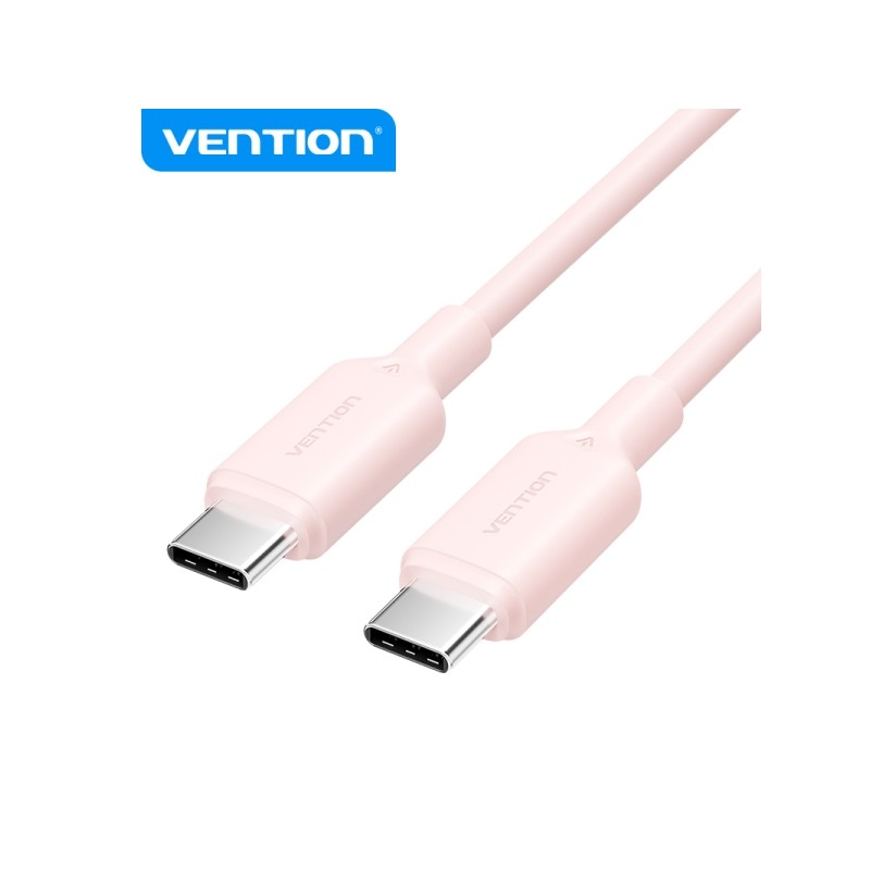 Cavo USB Vention - Connettore nichelato - Potenza 60W - Corrente max. 3A - Colore rosa