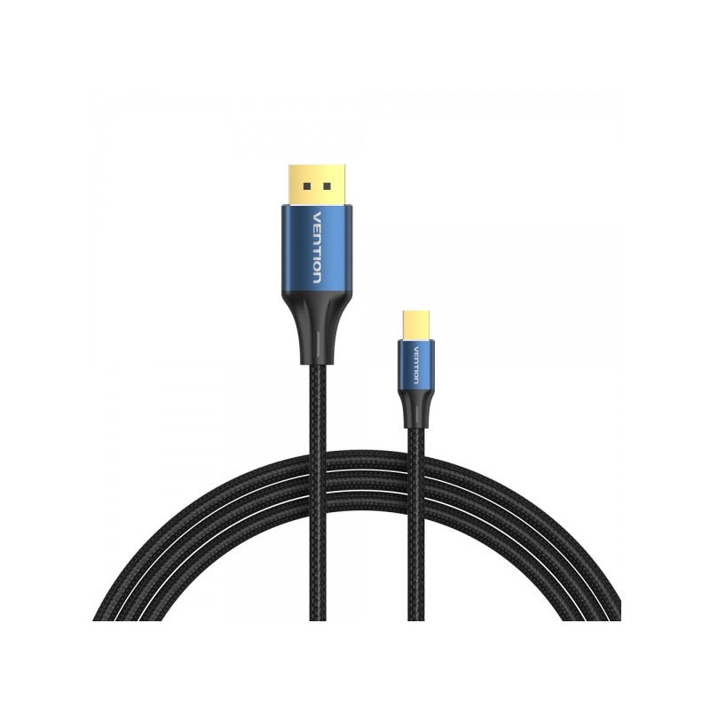 Vention Cavo convertitore da DisplayPort maschio a Mini DisplayPort maschio 1.4 8K - 2 m - Colore nero e blu