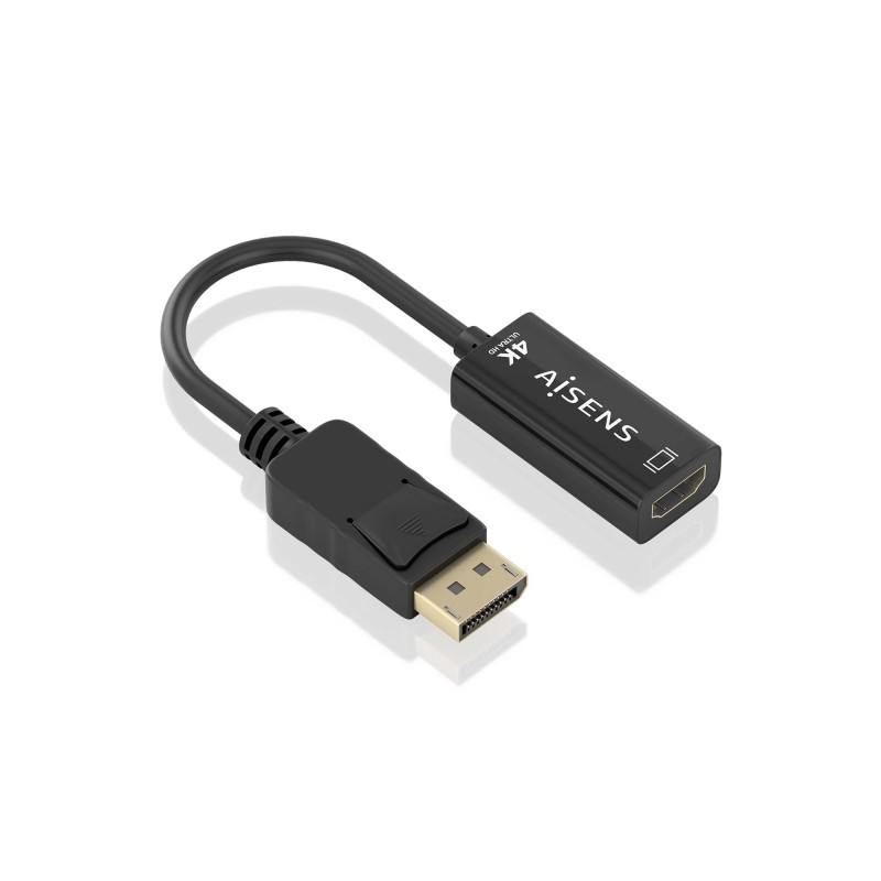 Convertitore Aisens DISPLAYPORT a HDMI 4K@60HZ - DP/M-HDMI/H - 15 cm - Colore nero