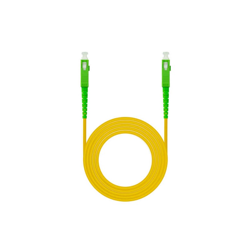 Cavo in fibra Nanocable  SC/APC-SC/APC monomodale LSZH 5 m - Colore giallo