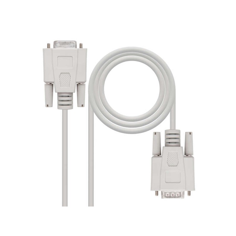 Cavo seriale per modem Nanocable da DB9 maschio a DB9 femmina 6 m - colore beige