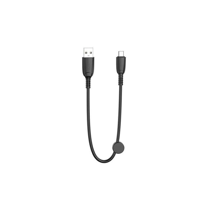 Cavo di ricarica rapida USB XO NB247 - Micro USB - 6A - 25 cm con clip - Colore nero