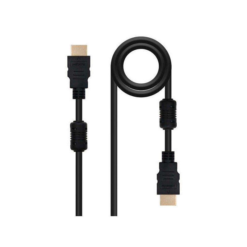 Cavo Nanocable HDMI v1.4 con ferrite maschio a HDMI v1.4 con ferrite maschio 3 m - Alta velocità - Colore nero