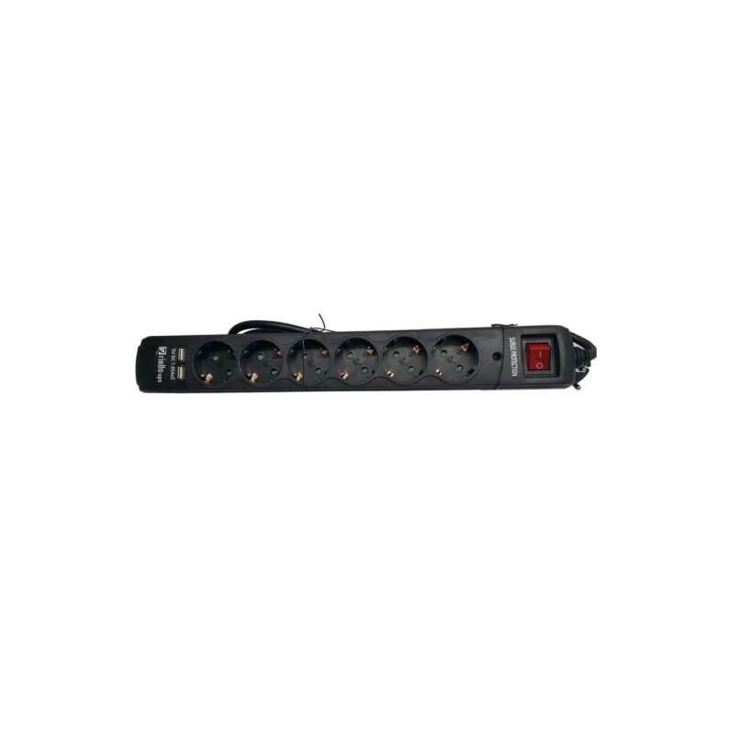 Riello Thunder 6002 USB Power Strip - 6x Shuckos. 2x USB con interruttore On/Off - Potenza massima 250v/16a - Tensione m