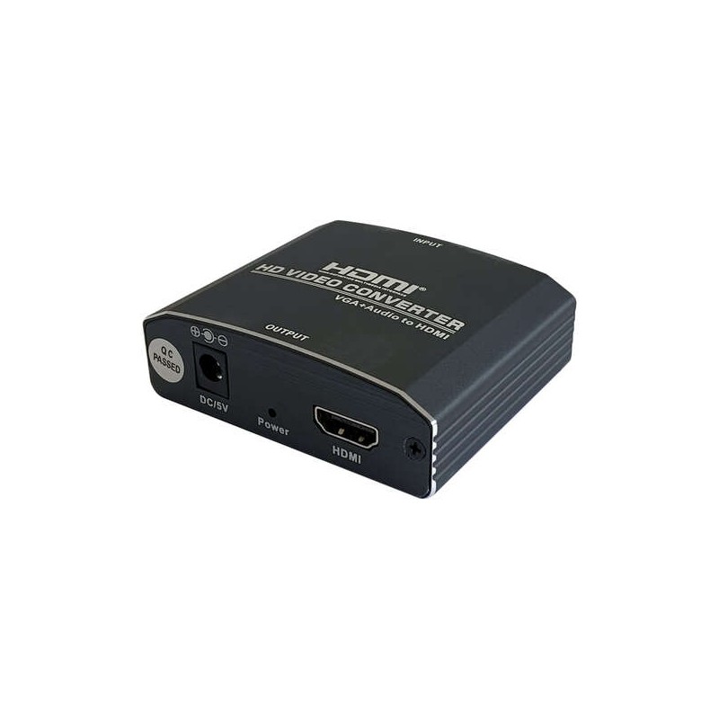 Convertitore Aisens SVGA femmina+audio a HDMI femmina - colore nero