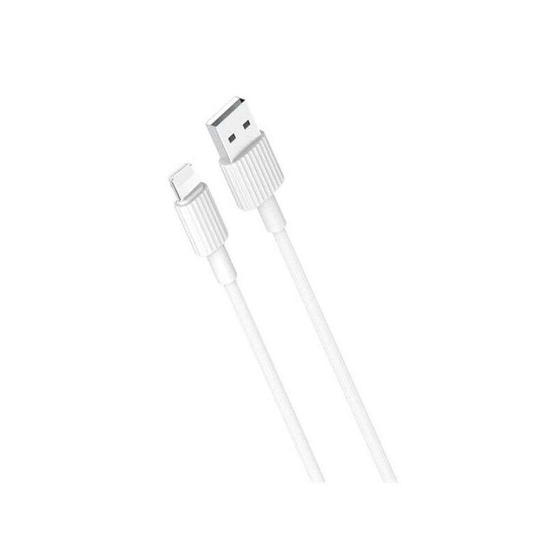 Cavo XO USB-A maschio a Lightning - Ricarica + Trasmissione dati ad alta velocità - 2.4 A - 1 m - Colore bianco