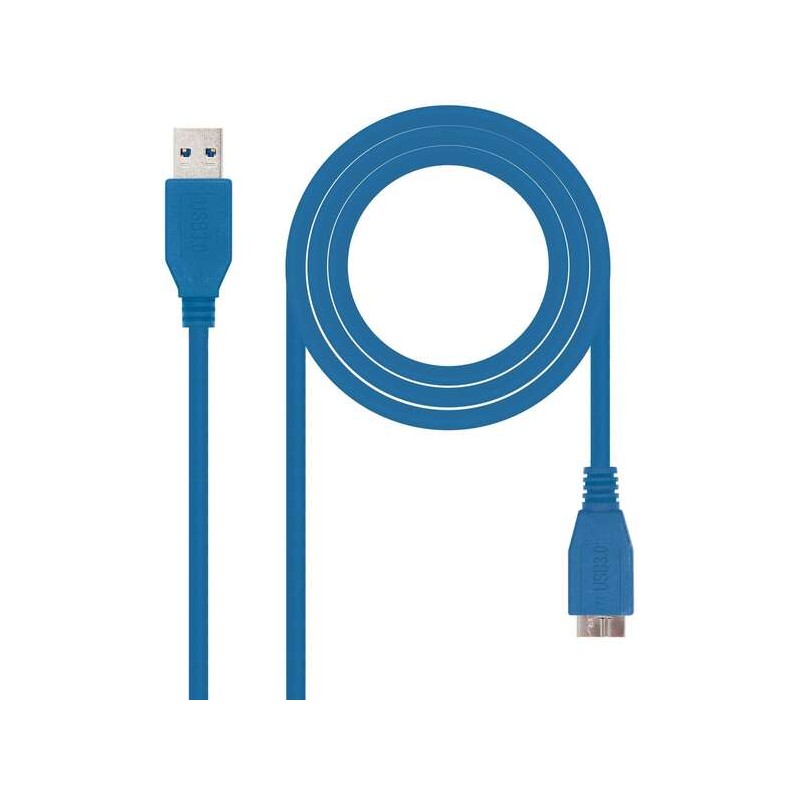 Cavo Nanocable  USB-A 3.0 Maschio a Micro-USB 3.0 Maschio 1m - Colore Blu