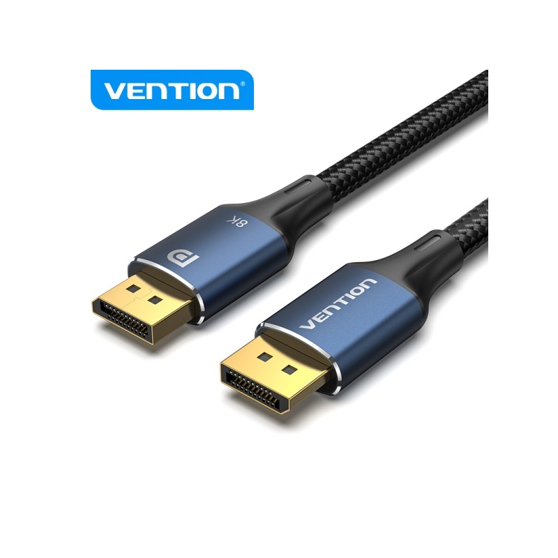 Vention Cavo intrecciato DisplayPort 1.4 8K - Risoluzione 8K@60Hz - 4K@144Hz - HDR - Compatibile FreeSync/G-Sync - Color
