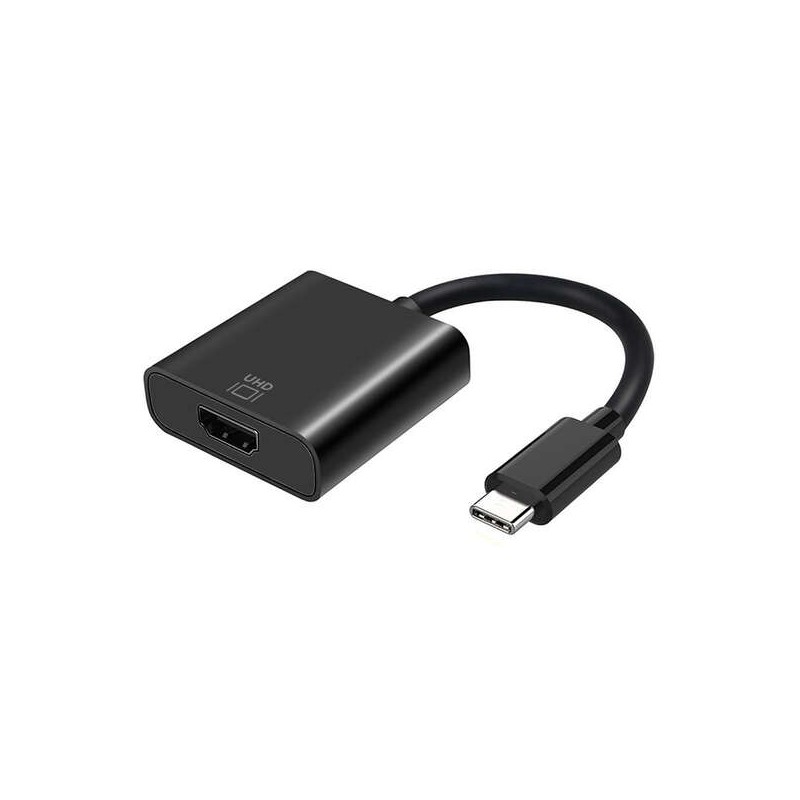 Convertitore Aisens da USB-C a HDMI 4K@60HZ - USB-C/M-HDMI/H - 15 cm - Nero