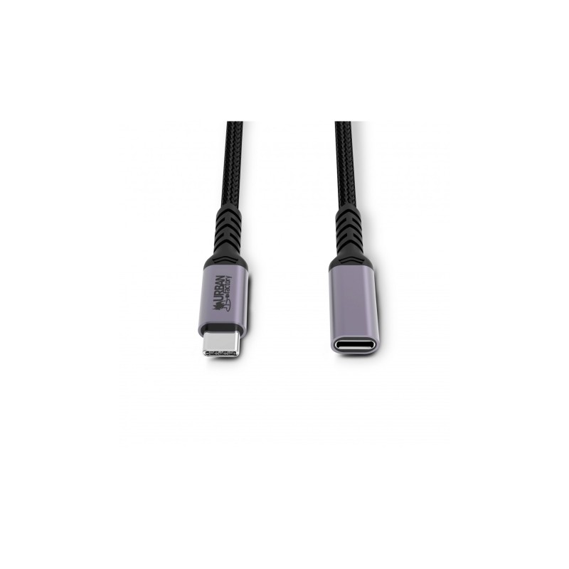 Urban Factory Cavo da USB-C maschio a USB-C femmina - 1 m - Nero