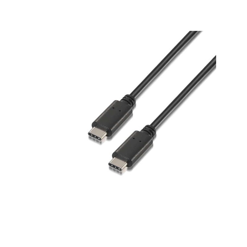 Cavo Aisens USB 2.0 3A - Tipo USB-C/M-USB-C/M - 0.5 m - Colore Nero