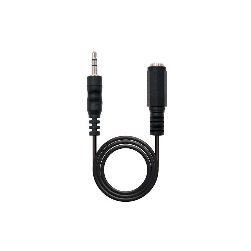 Cavo audio stereo Nanocable  jack da 3.5 mm maschio a jack da 3.5 mm femmina 1.50 m - colore nero