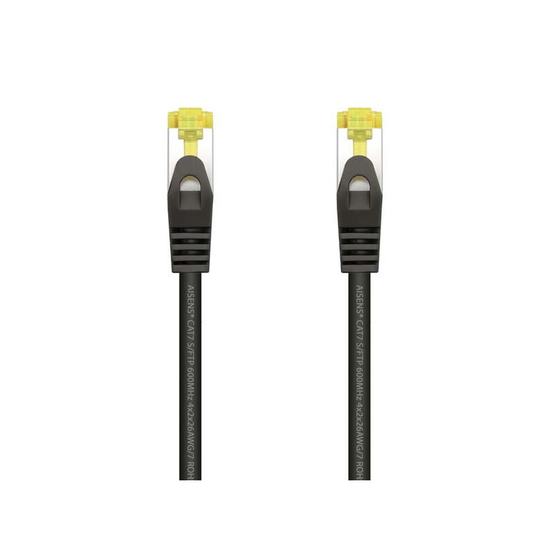 Cavo di rete Aisens Cavo patch RJ45 LSZH Cat.7 600 MHz S/FTP PIMF AWG26 - 0.5 M - Colore nero