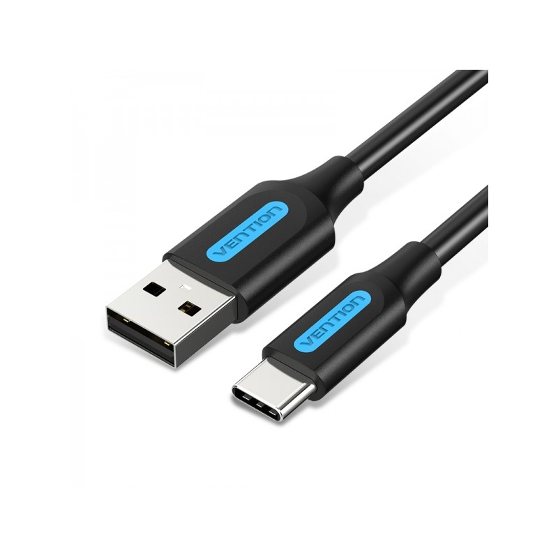 Vention Cavo da USB-A maschio a USB-C maschio 3A 60W 480Mbps - 0.25 m - Nero