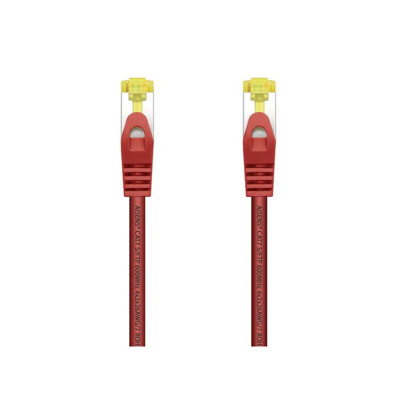 Cavo di rete Aisens Cavo patch RJ45 LSZH Cat.7 600 MHz S/FTP PIMF AWG26 - 1.0 M - Colore rosso