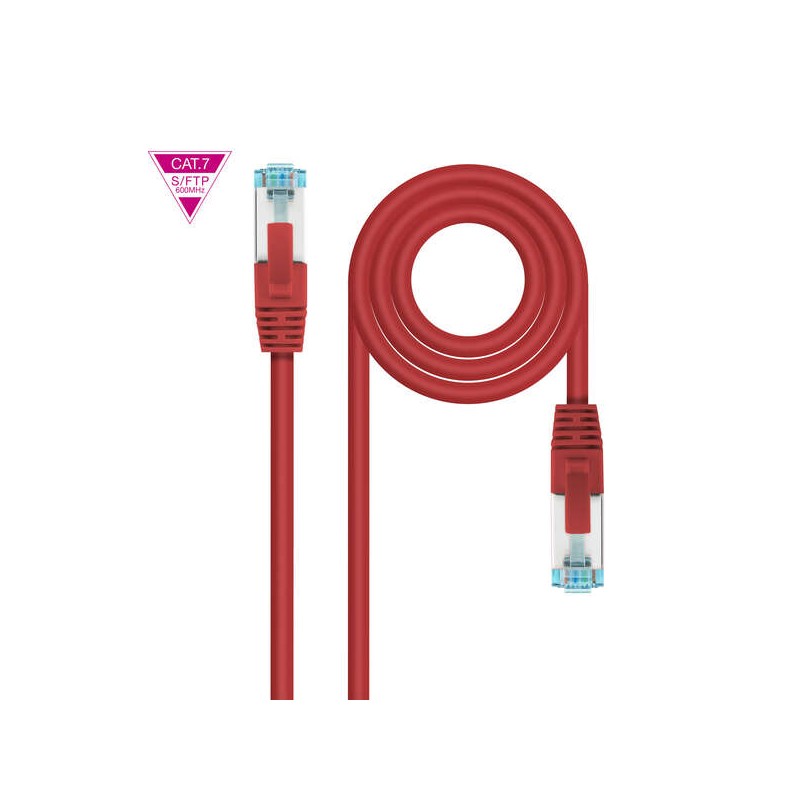 Cavo di rete Nanocable  Cat.7 LSZH SFTP PIMF AWG26 50 cm - Colore rosso