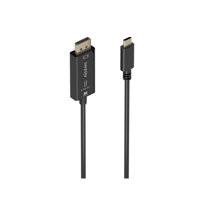 Cavo convertitore Aisens da USB-C a Displayport 8K@60Hz bidirezionale - USB-C/M-DP/M - 1.8 m - Colore nero