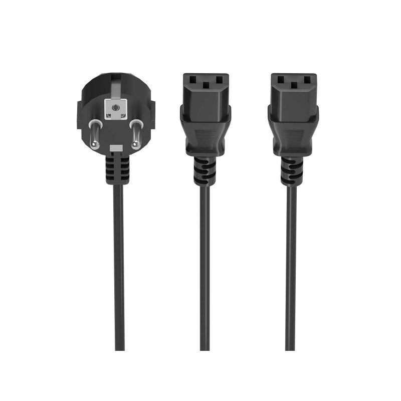 Cavo di alimentazione CPU Aisens - CEE7/M-2xC13/H - 1.8 m - Colore nero