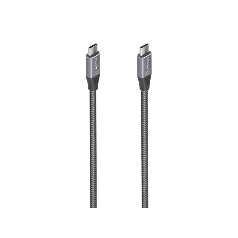 Aisens USB 3.2 Gen2x2 Aluminium 20Gbps 8K@30Hz 5A 100W E-Mark - Tipo USB-C/M-USB-C/M - 3.0 m - Colore grigio
