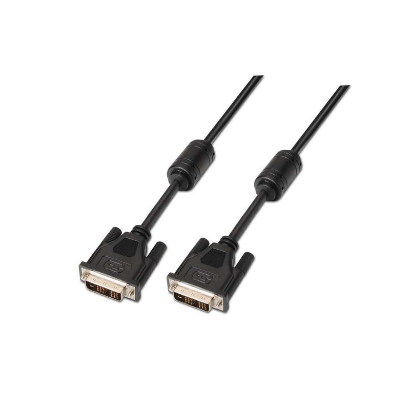 Cavo Aisens DVI Single Link 18+1 con Ferrite - DVI-D Maschio a DVI-D Maschio - 5.0 m - (1920x1200) - Colore Nero