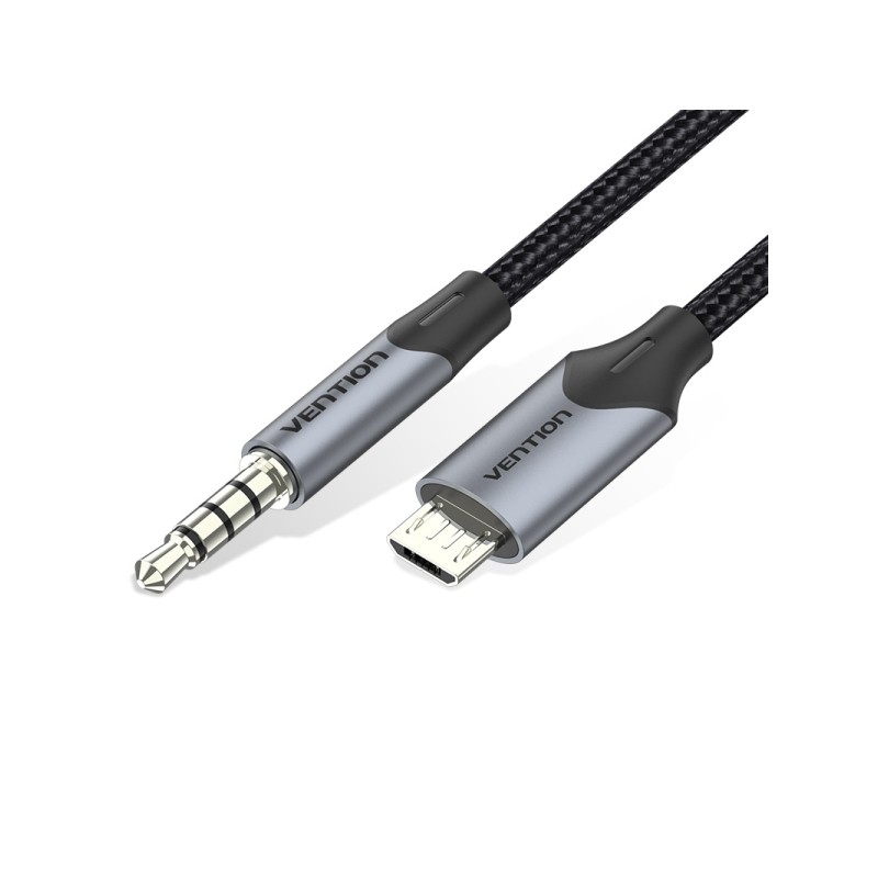 Adattatore Vention CableTech da micro-USB a jack da 3.5 - Connettori di alta qualità - USB 2.0 - Nero