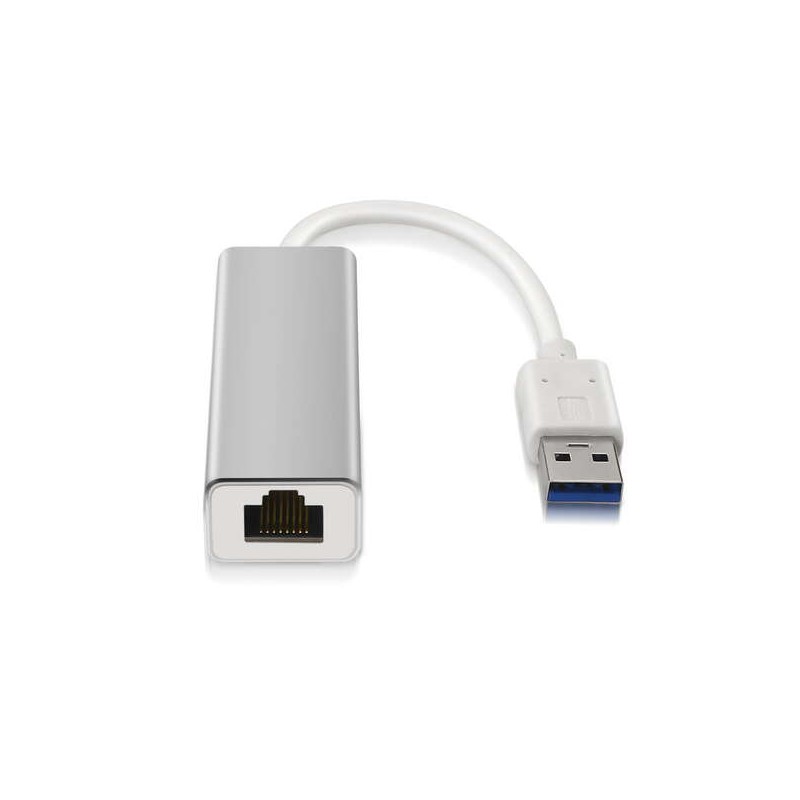 Convertitore adattatore di rete Aisens RJ45 a USB 3.0 Gigabit 10/100/1000 Mbps - Colore argento