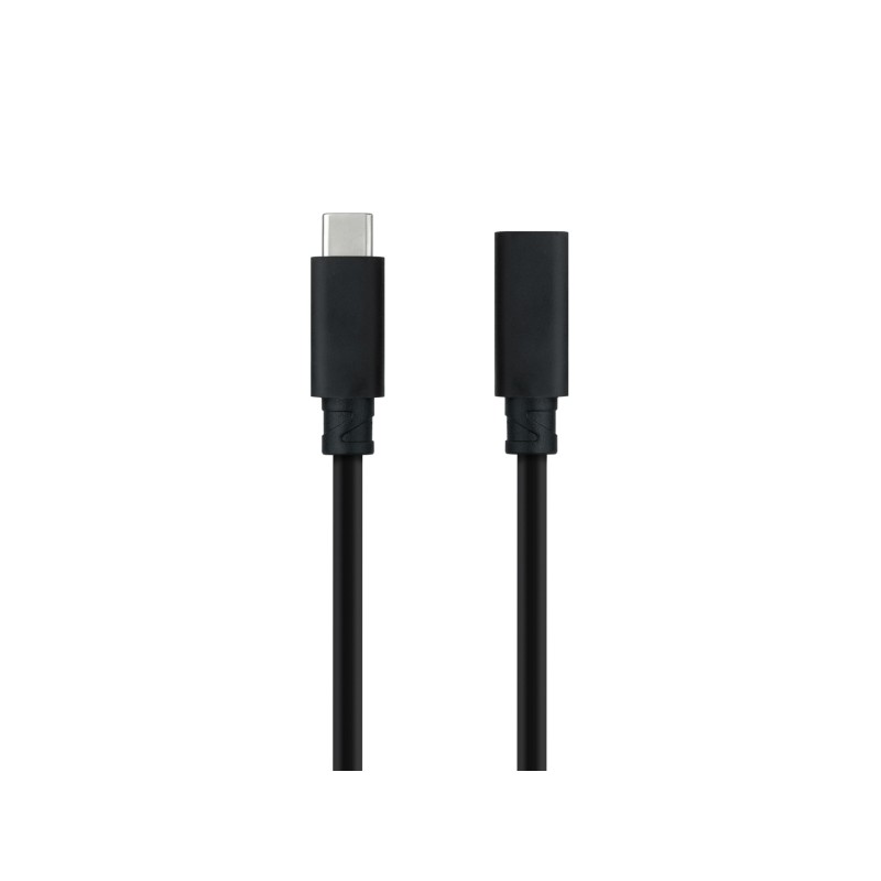 Cavo di prolunga Nanocable da USB-C 3.2 maschio a USB-C 3.2 femmina - Gen2x2 20Gbp - 100W 5A - 4K 60Hz - 1.5 metri - Ner