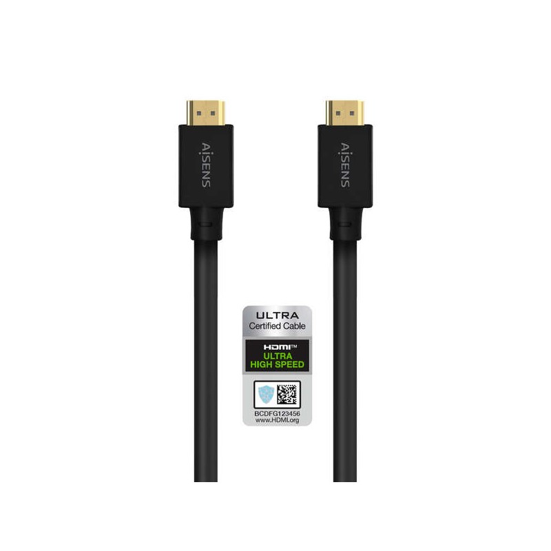 Cavo HDMI Aisens V2.1 Ultra High Speed/Hec 8K@60Hz 48Gbps - A/MA/M - 5.0 m - Colore nero