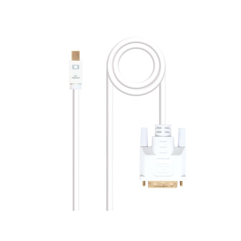 Cavo convertitore Nanocable Mini DP maschio a DVI maschio da 5 m - colore bianco