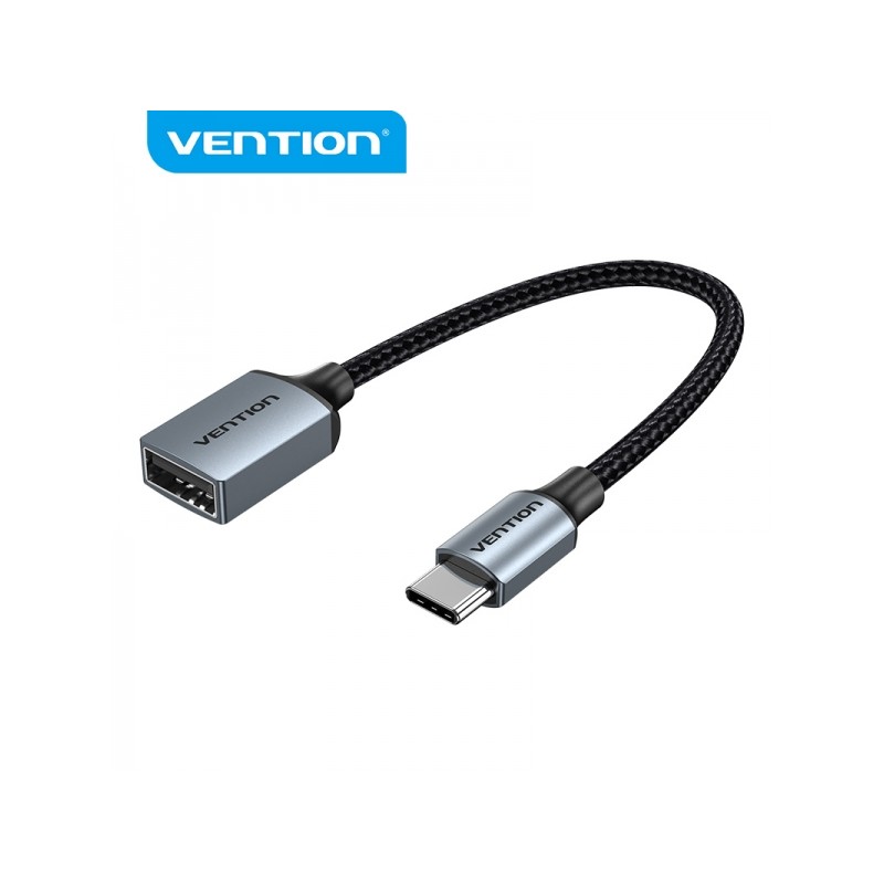 Convertitore USB-C maschio a USB femmina di Vention - 0.15 m - Colore grigio