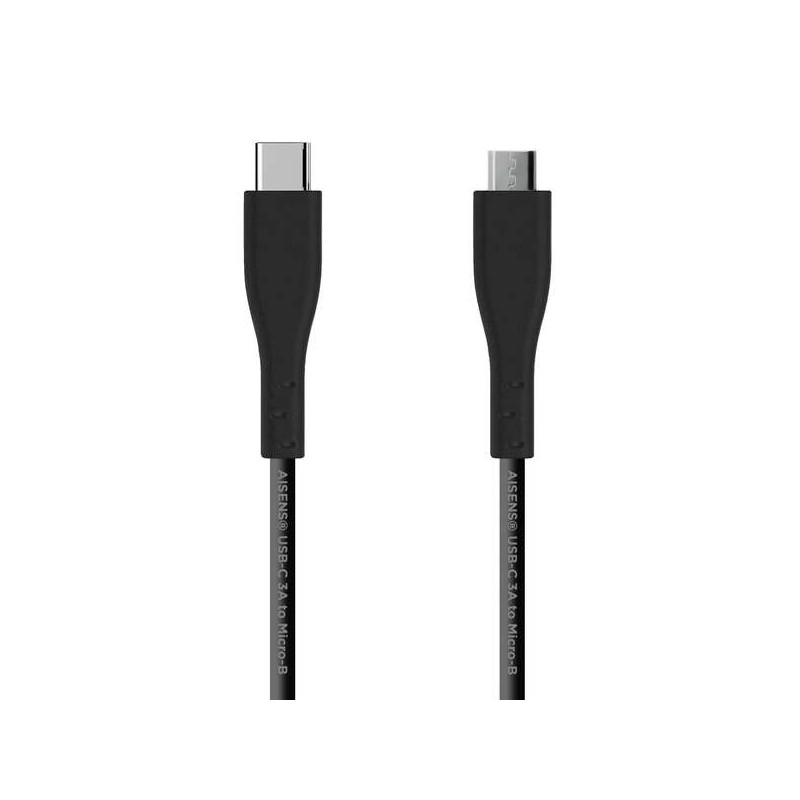 Cavo Aisens USB 2.0 3A - Tipo USB-C/M-Micro B/M - 2.0 m - Colore Nero