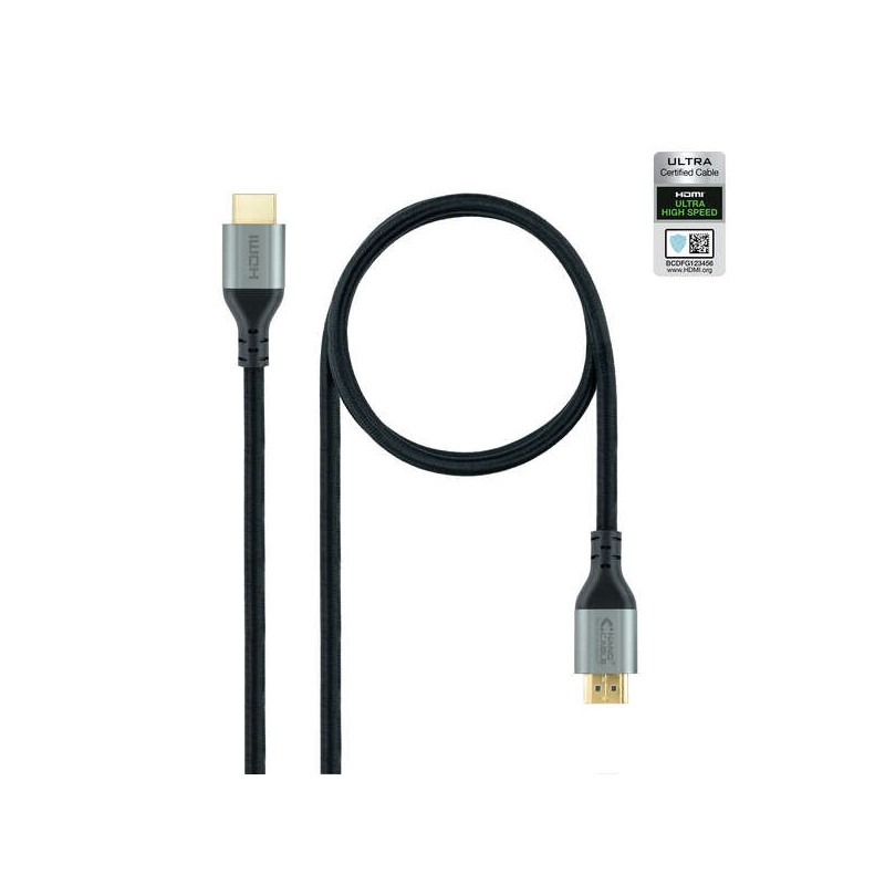 Cavo Nanocable HDMI 2.1 Certificato Ultra HS MM 1.5m - Colore Nero