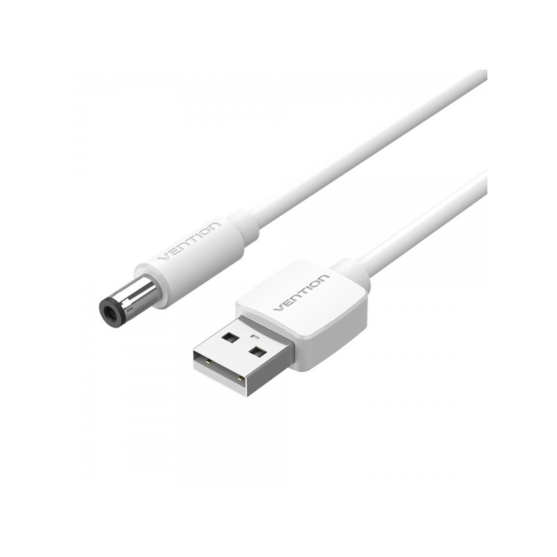 Vention Cavo di alimentazione da USB-A maschio a DC 5.5 mm maschio - 1 metro - Bianco