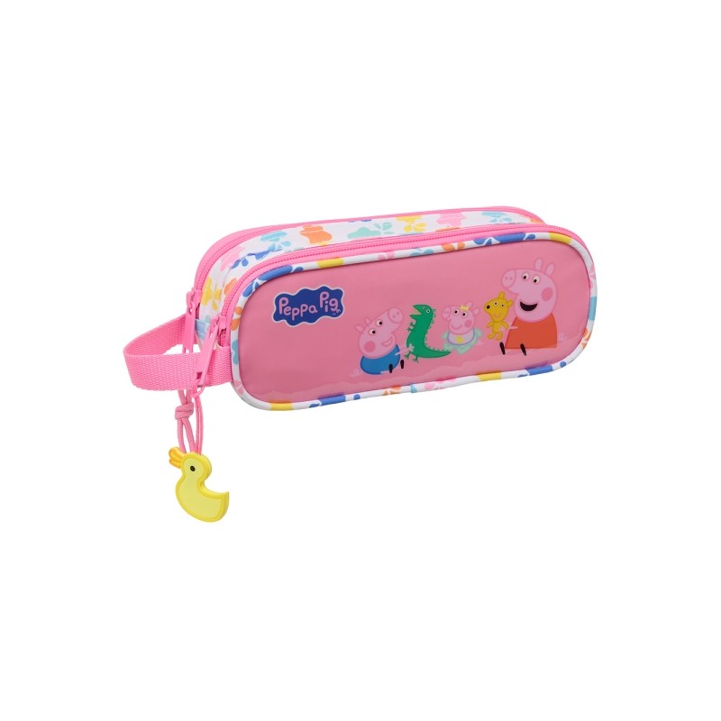 Safta Peppa Pig Baby Pig Borsa portaoggetti - 2 scomparti con cerniera - Manico laterale - 1 L - 210x60x80 mm - Colore r