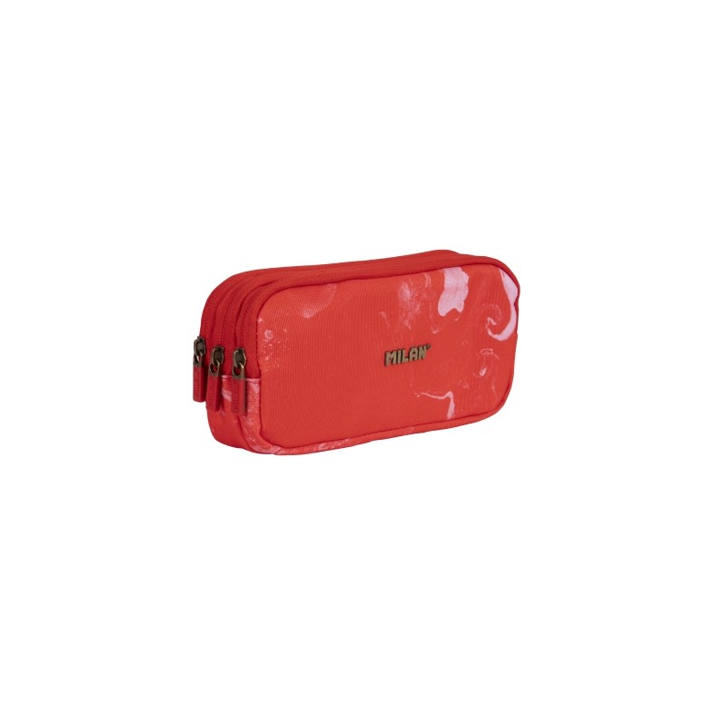 Milan Lava Borsa multiuso - Cerniera - 3 scomparti - 22x11x6.5 cm - Colore rosso