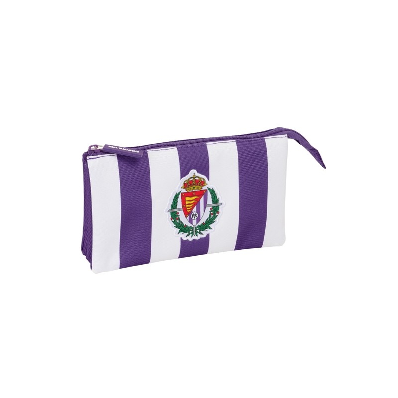 Safta Real Valladolid Borsa portaoggetti - 3 scomparti con cerniera - 0.6 L - Tasca interna - 220x30x120 mm - Colore vio