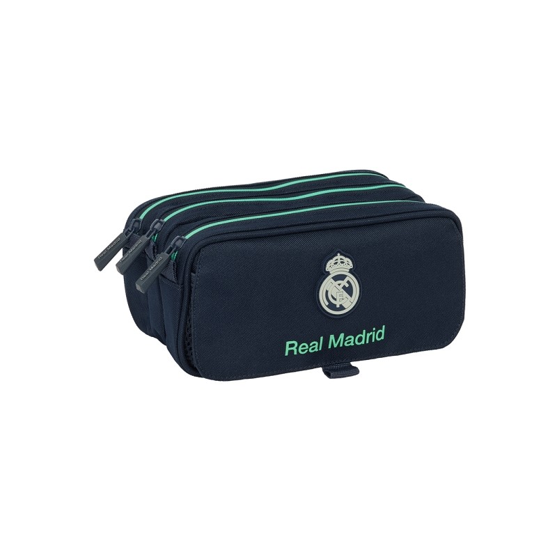 Safta Real Madrid Seconda Divisa 25/26 Borsa multiuso - 3 scomparti con cerniera - Tasca frontale - Cinghia regolabile -