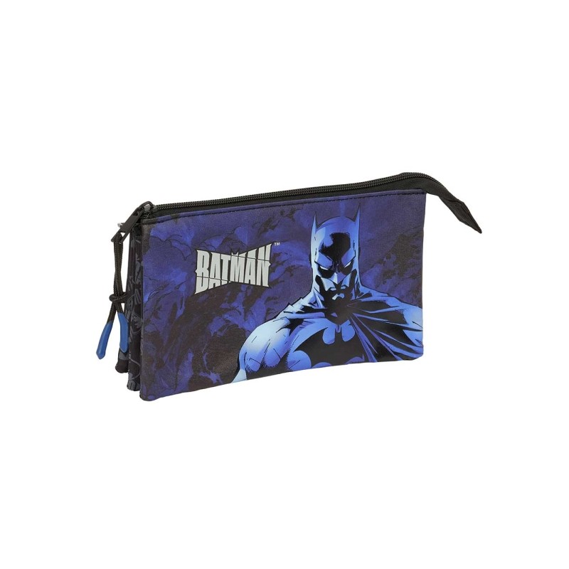 Safta Batman Borsa multiuso - 3 scomparti con cerniera - Tasca interna - 0.6 L - 220x30x120 mm - Colore: nero