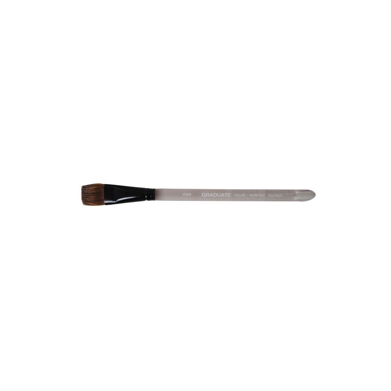 Pennello per acquerello Daler Rowney Graduate - Miscela di pelo di pony e sintetico - Manico corto - Piastra Lavis 3/4