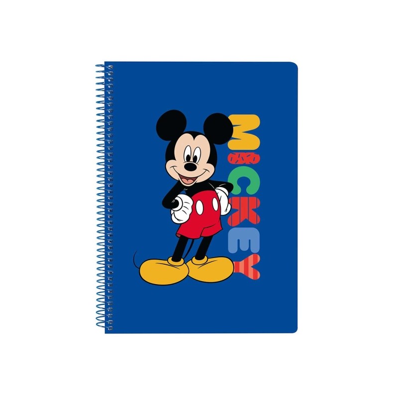 Safta Mickey Mouse Today - Taccuino a spirale - Formato Cuarto - 80 fogli di carta da 80 g/m² - Quadretti da 4x4 mm - C