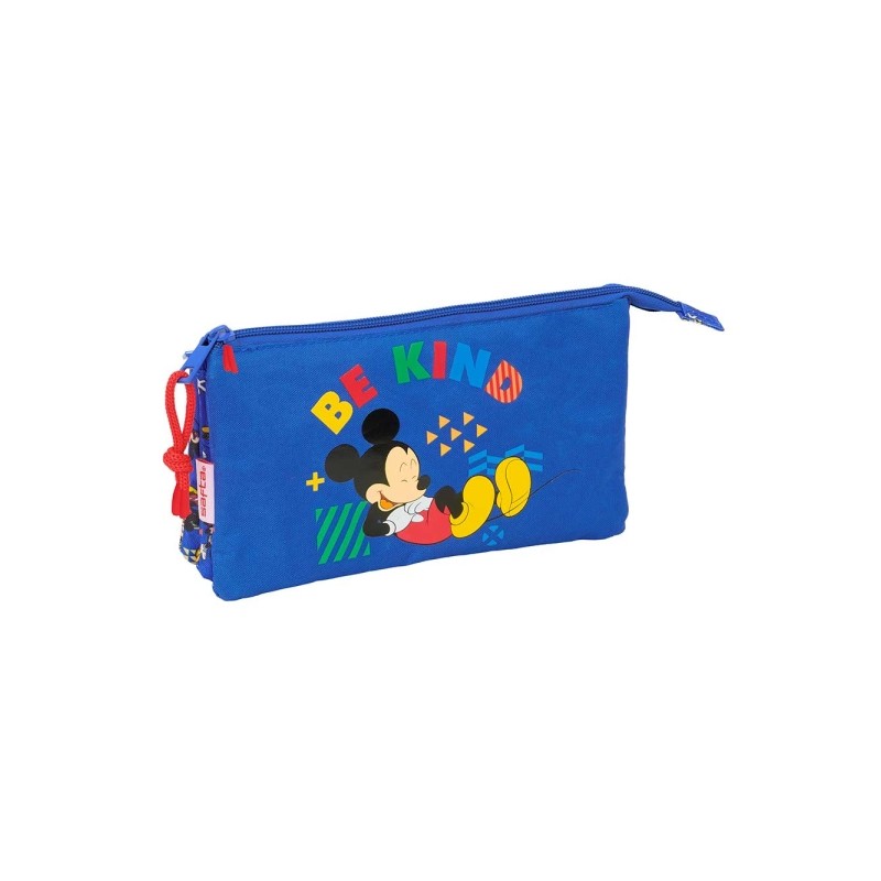 Safta Mickey Mouse Today Borsa multiuso - 3 scomparti con cerniera - Tasca interna - 0.6 L - 220x30x120 mm - Colore: blu