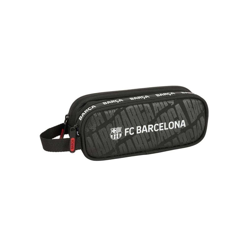 Safta F.C. Barcelona Borsa multiuso - 2 scomparti con cerniera - Manico laterale - 1 L - 210x60x80 mm - Colore: nero