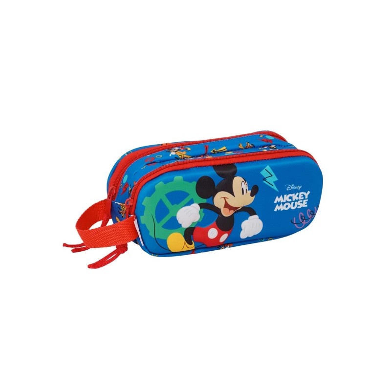 Safta Mickey Mouse Borsa multiuso 3D - 2 scomparti con cerniera - Manico laterale - Capacità 1 L - 21x8x6 cm - Colore b