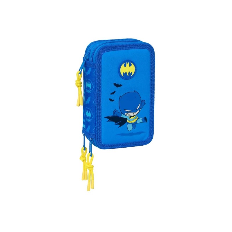 Safta Batman Prescolare Astuccio a 3 ripiani - 37 pezzi - 1.3 L - Gomma - Matita - Penne a sfera - Temperamatite - Righe
